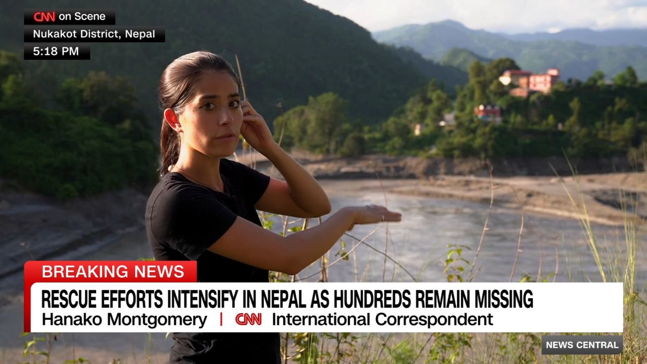 <p>CNN's team on the ground in Nepal have been seeing the extensive damage caused by this week's flash flooding. In the Nuwakot district, a couple of hours from the capital of Kathamandu, CNN International Correspondent Hanako Montgomery and team have seen a suspension bridge partially destroyed by the floods as authorities still try to get to grips with the full scale of the damage. </p>