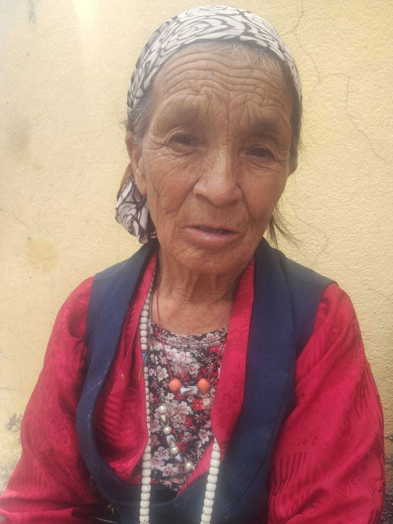 Bhegar Tamang, 68, at the Yellow Monastery, on August 28.