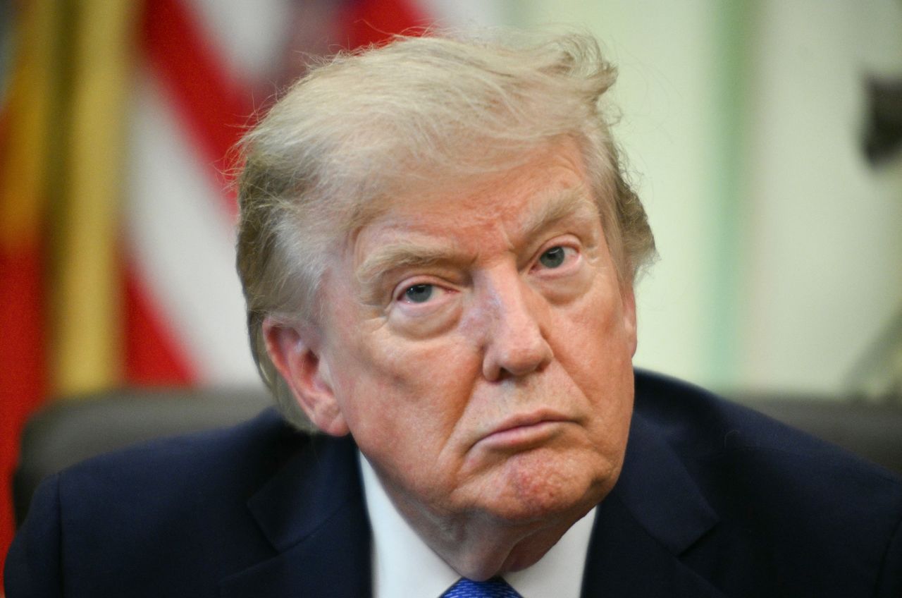 US President Donald Trump speaks in the Oval Office of the White House on August 6.