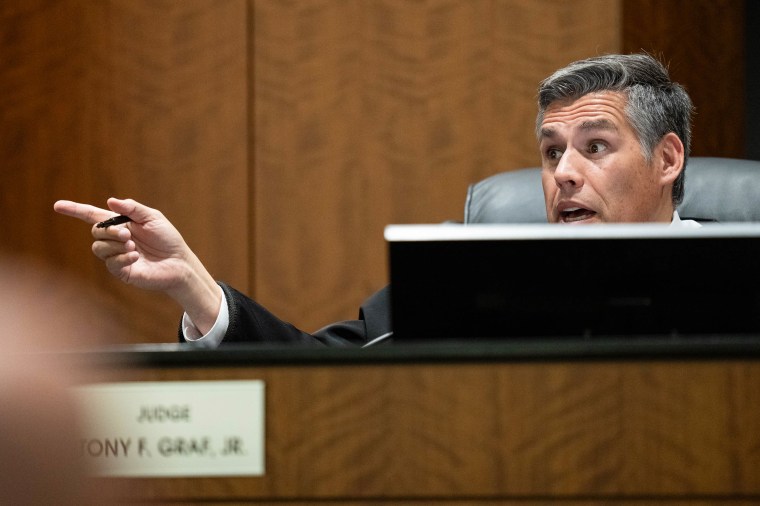 Fourth District Court Judge Tony Graf speaks during courthouse.