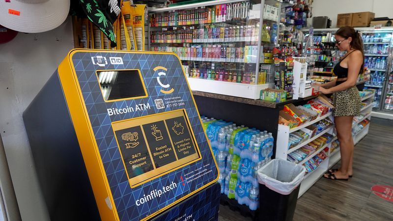FILE - A cryptocurrency ATM setup in a convenience store on May 12, 2022, in Miami. (Photo by Joe Raedle/Getty Images)
