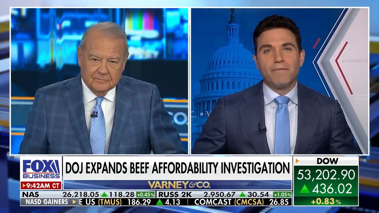 FOX Business' Darren Botelho discusses the DOJ expanding its beef price investigation to eight major retail chains, including Walmart and Amazon.