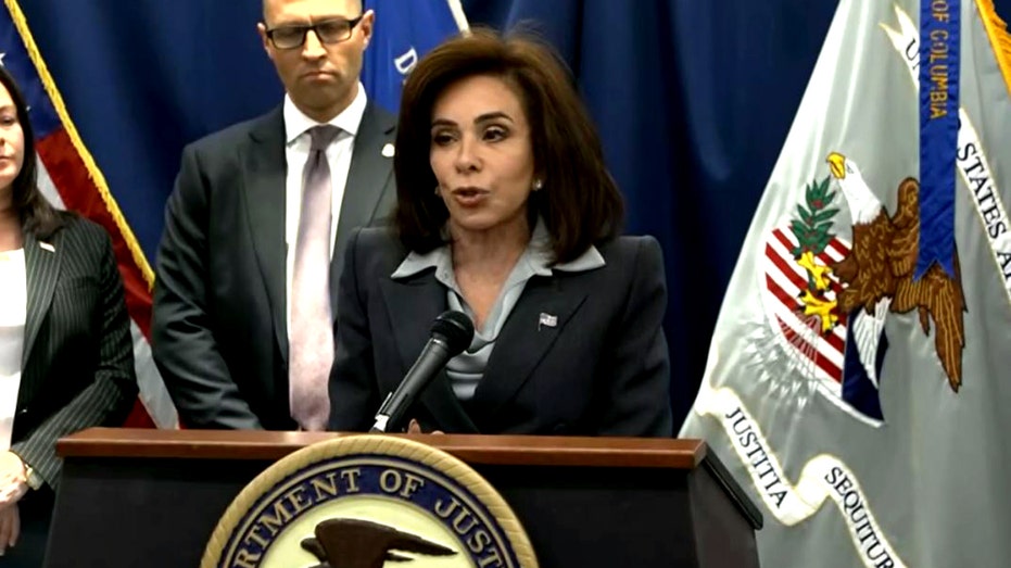 Jeanine Pirro speaking at a podium