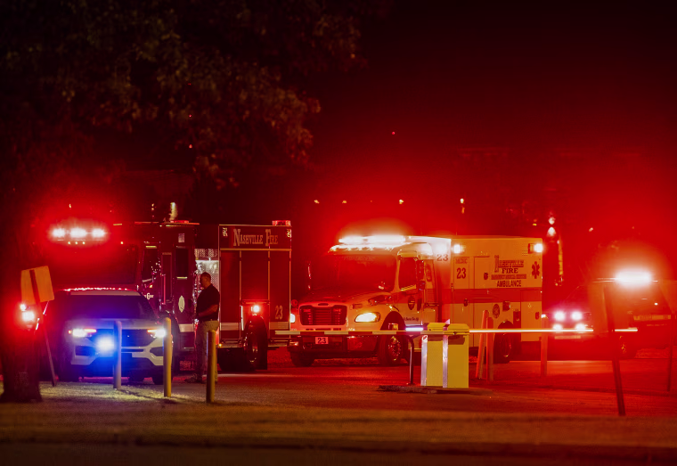Emergency vehicles arrive at Riverbend Maximum Security Institution Wednesday, Sept. 30, 2026. It is unknown if they were for