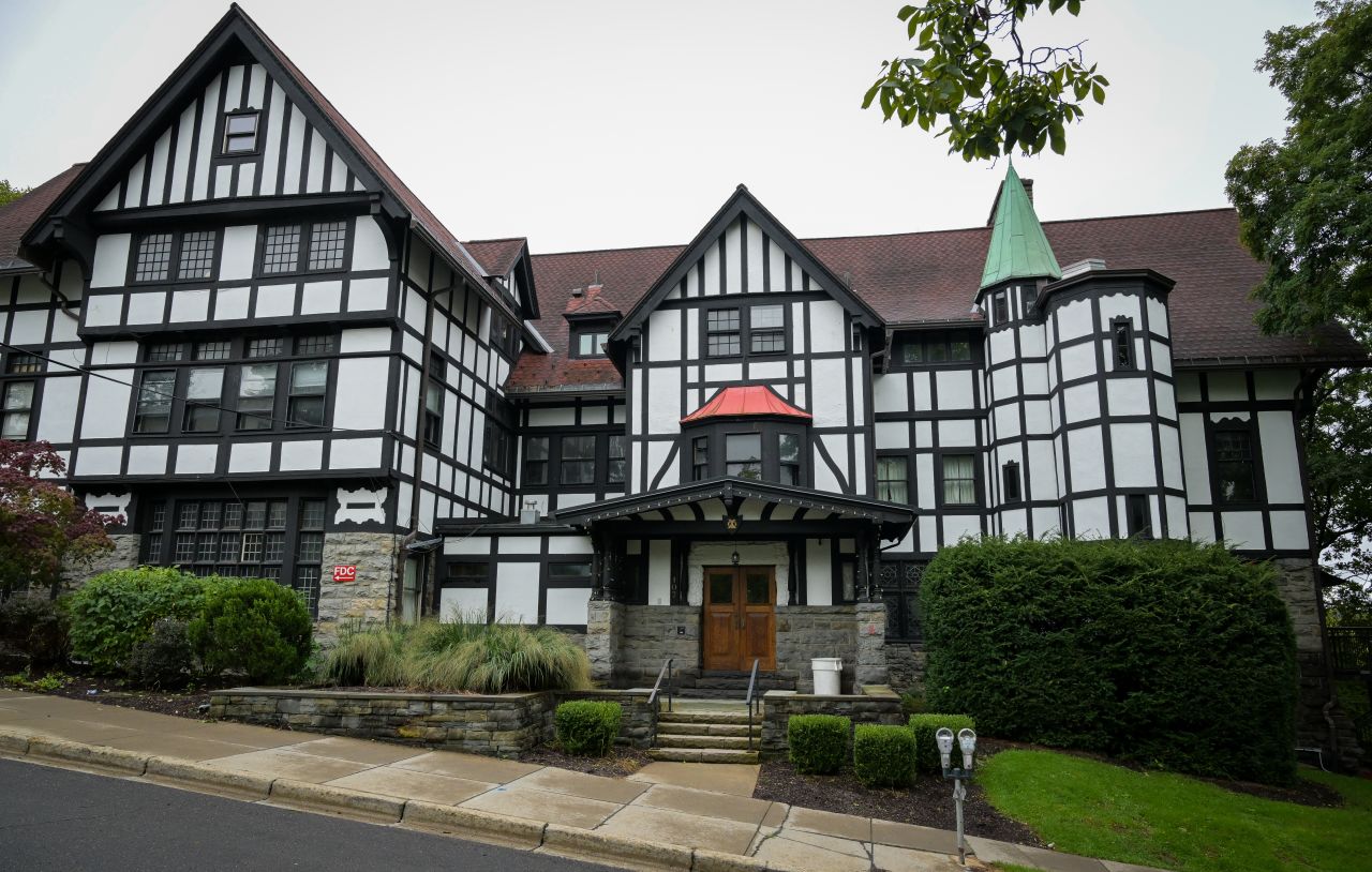 The Chi Phi fraternity house at Cornell University in Ithaca, New York on Monday.