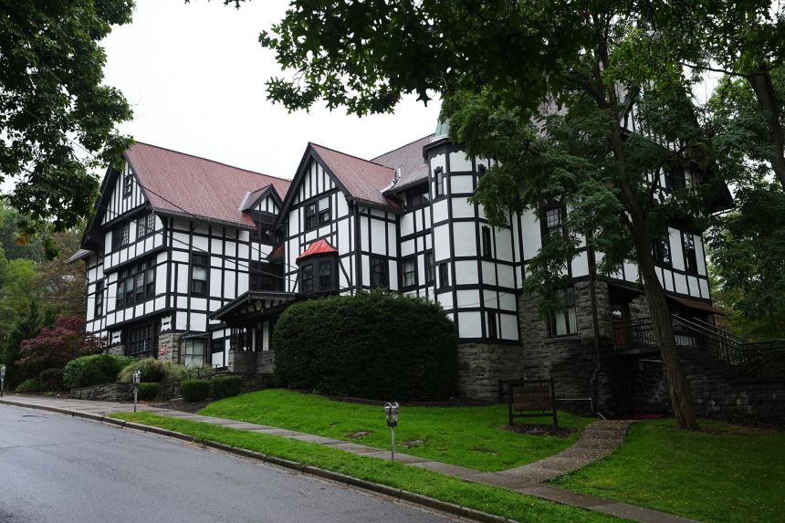 The Chi Phi fraternity house is seen Thursday at Cornell.