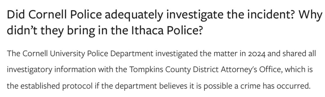 Cornell's answer as it appeared Wednesday morning.