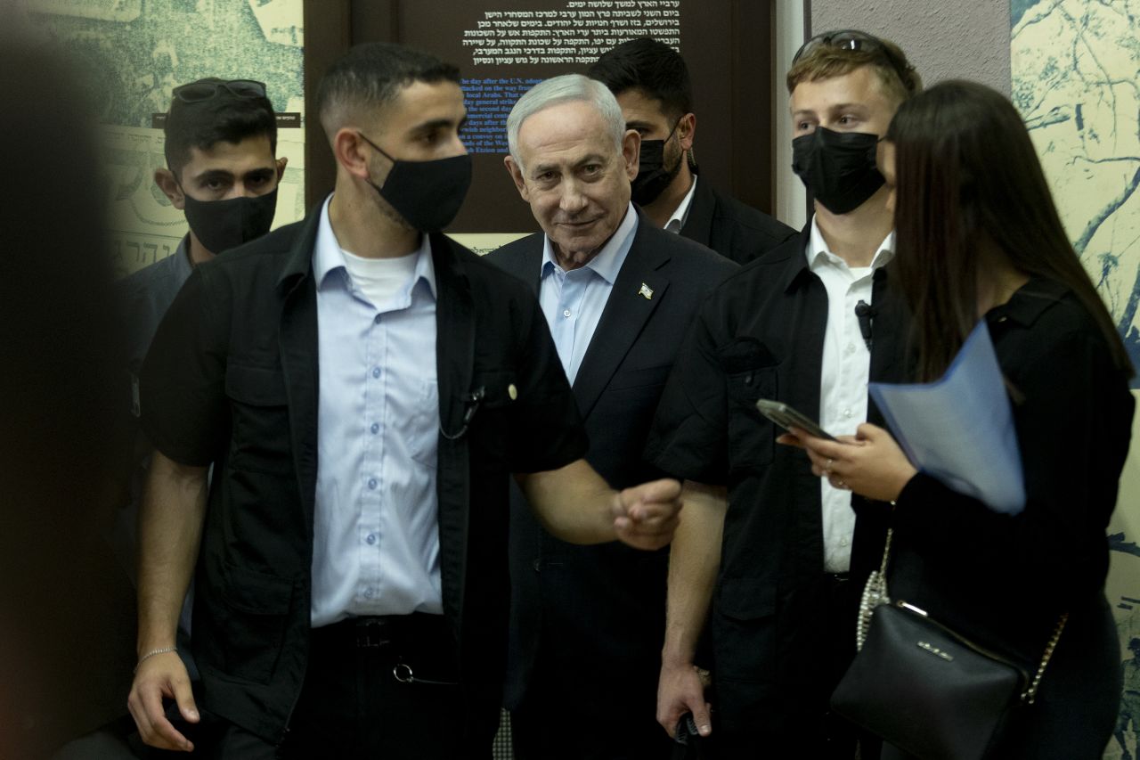 Benjamin Netanyahu, seen at the Etzel Museum in Tel Aviv on August 24, said “the challenge of Iran has not yet ended.”